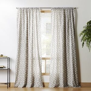 CB2 Melfi Ikat Curtain Panel in Black and Cream